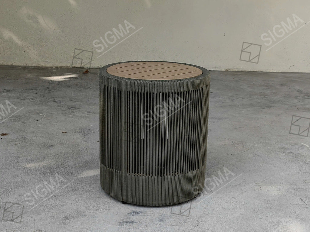 Custom Aluminium Woven Rope Side Table Alfresco Outdoor Living Australia