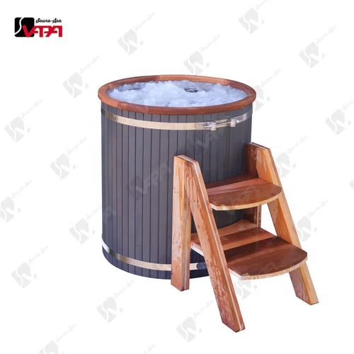 Custom Ice Tub Spa Red Cedar Stainless Steel Alfresco Outdoor Living Australia