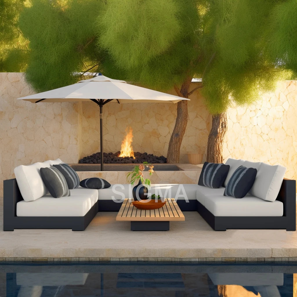 Custom Outdoor Furniture Sofa Set Contemporary Aluminum Alfresco Outdoor Living Australia
