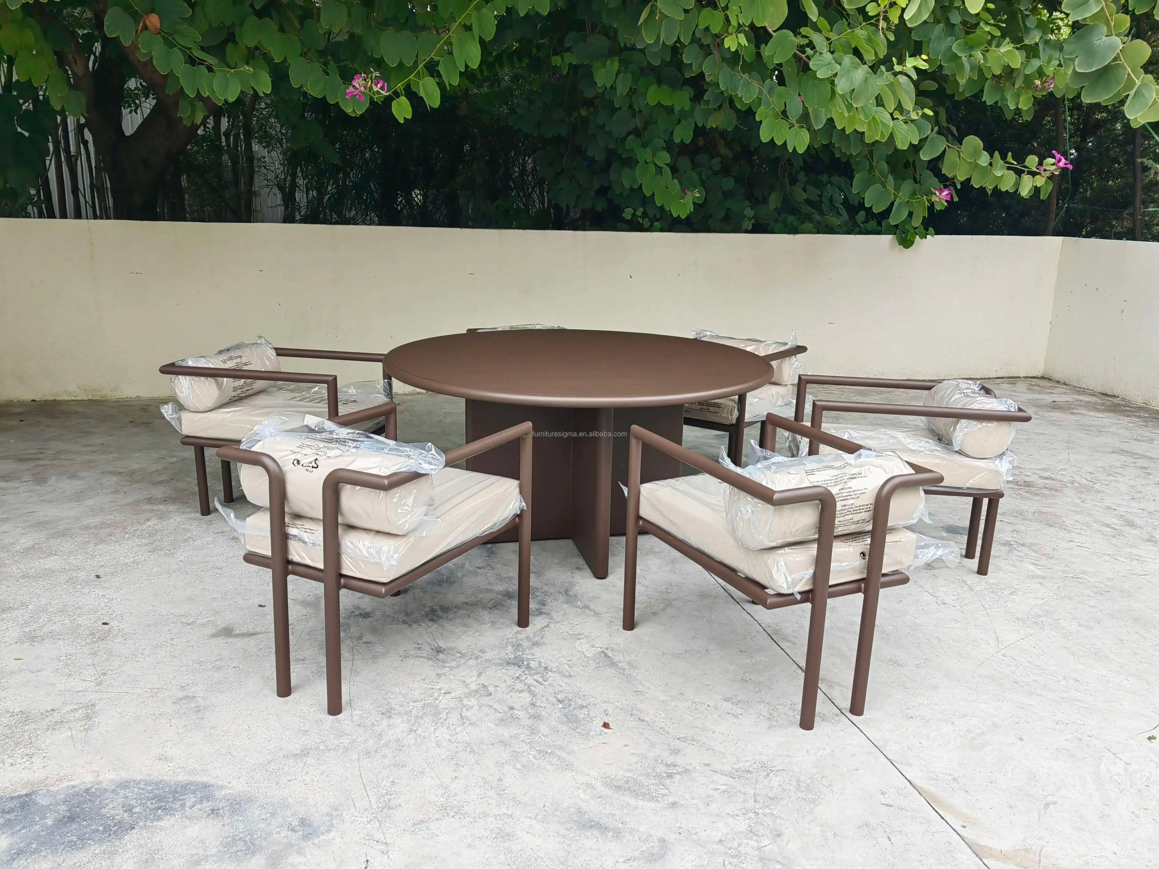 Designer Outdoor Furniture Dining Set Contemporary All-Weather Alfresco Outdoor Living Australia