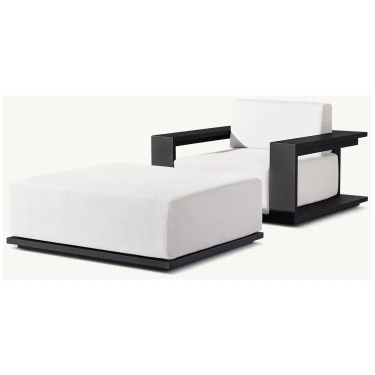 Custom Outdoor Ottoman Modern Geometric Base Alfresco Outdoor Living Australia