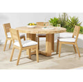 Custom Teak Dining Table Round Solid Wood Alfresco Outdoor Living Australia