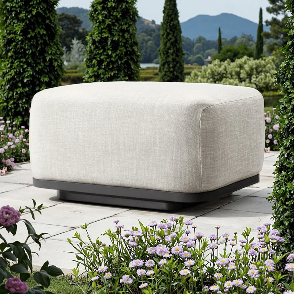 Custom Outdoor Ottoman Square Aluminum Alfresco Outdoor Living Australia