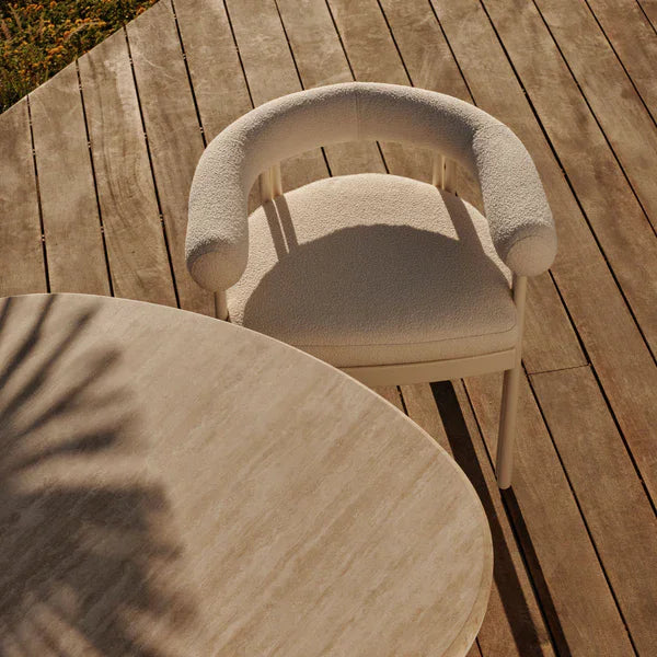 Designer Outdoor Dining Chair Modern Upholstered Aluminum Alfresco Australia
