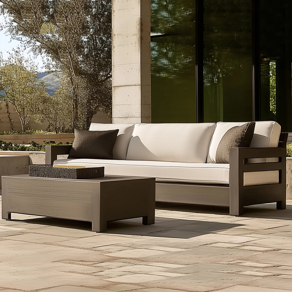 Custom Outdoor Furniture Aluminum Dining Set Modern Alfresco Outdoor Living Australia
