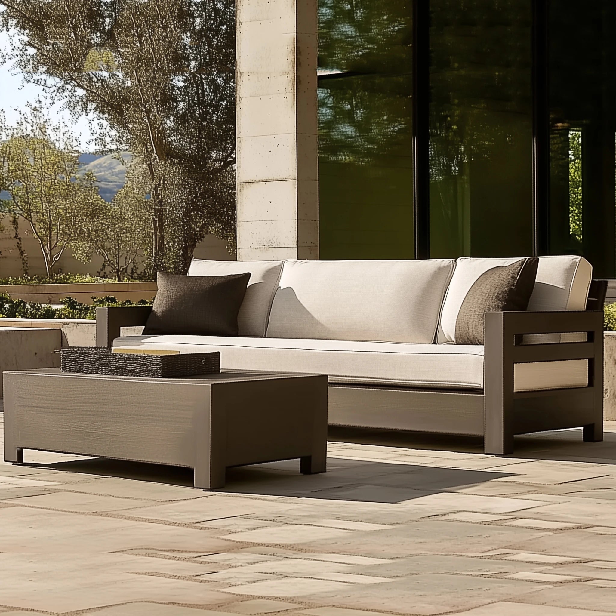 Custom Outdoor Furniture Aluminum Dining Set Modern Alfresco Outdoor Living Australia