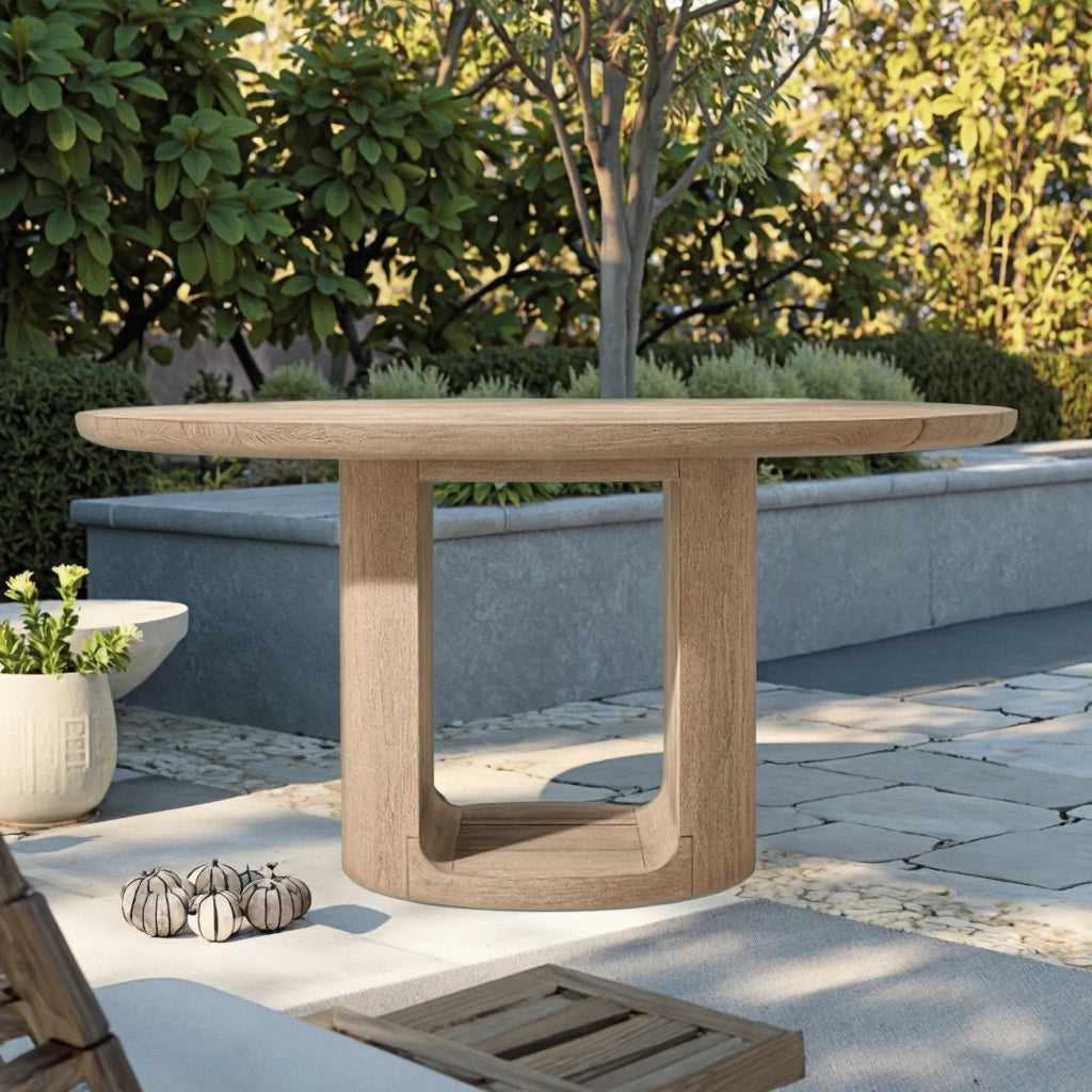 Custom Outdoor Furniture Round Teak Table Alfresco Outdoor Living Australia