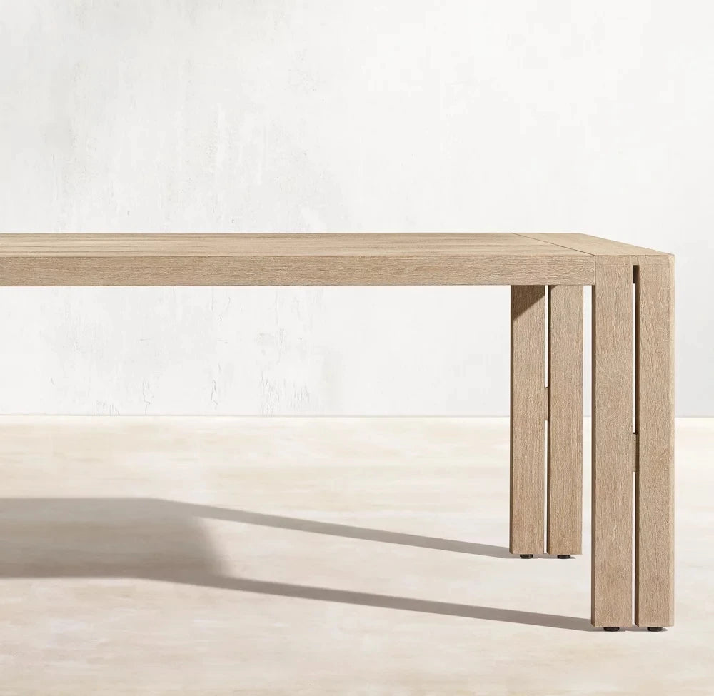Teak Outdoor Dining Table Modern Rectangular Alfresco Outdoor Living Australia