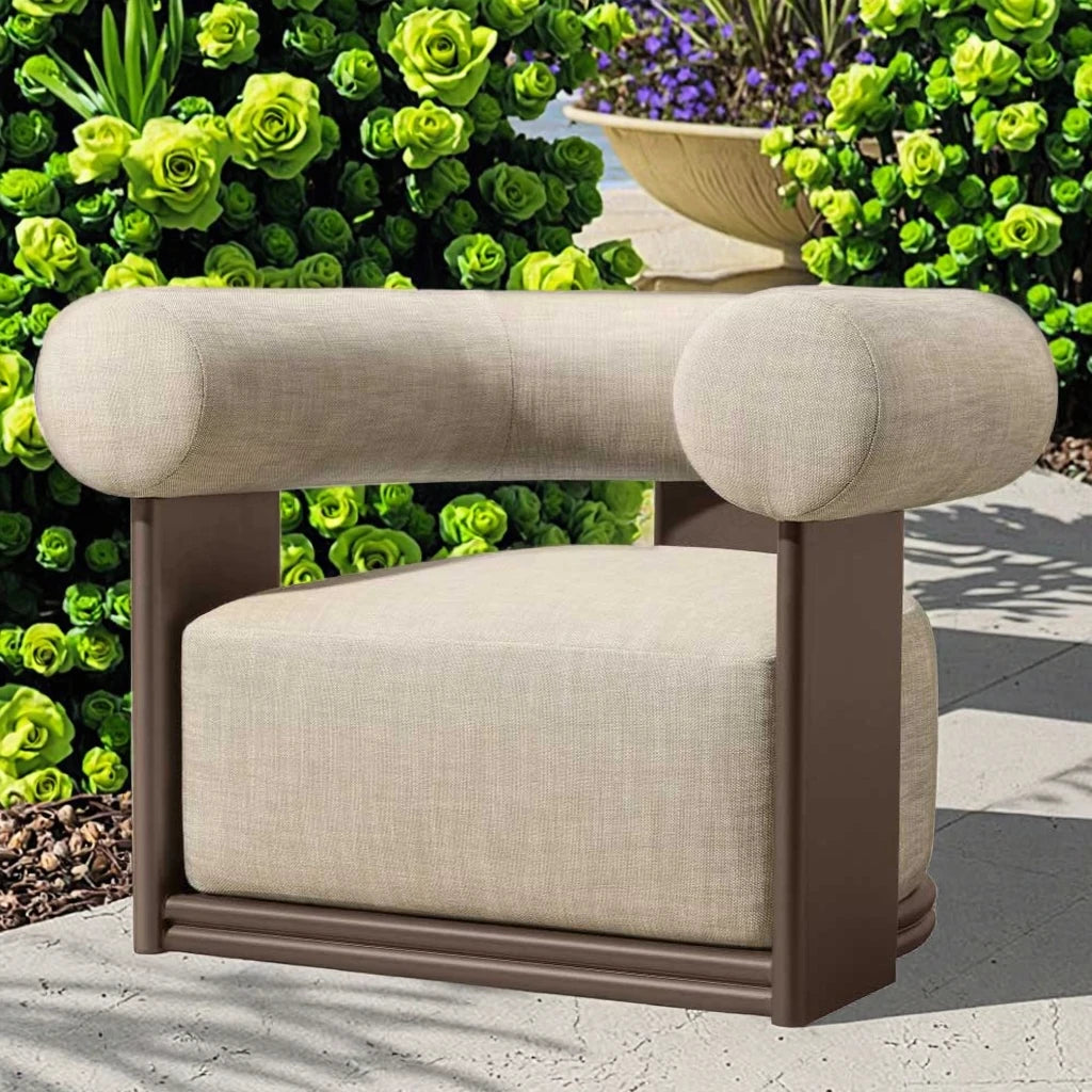 Custom Outdoor Furniture Swivel Sofa Moon Shape Alfresco Outdoor Living Australia