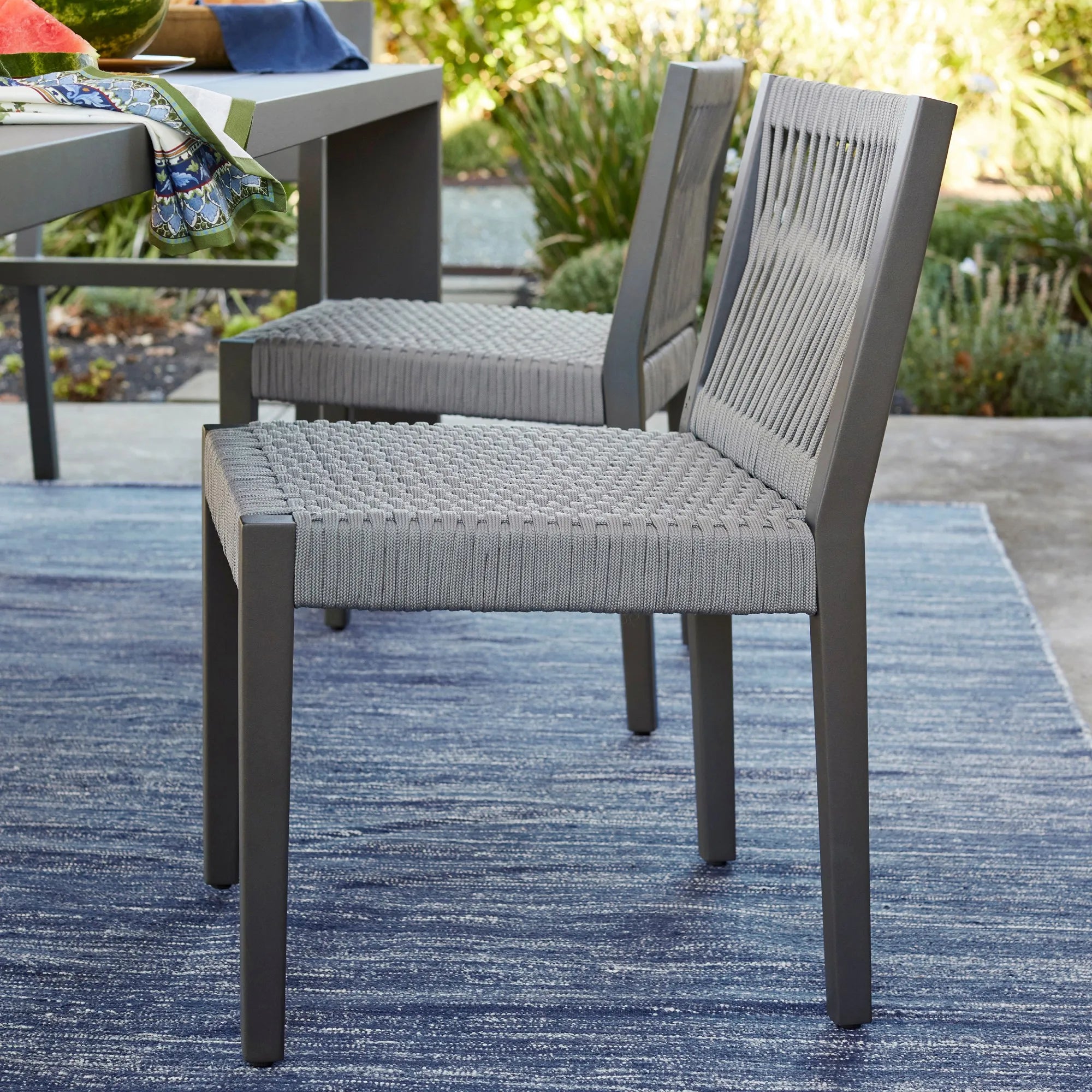 Contemporary Rope Woven Outdoor Dining Set Alfresco Outdoor Living Australia