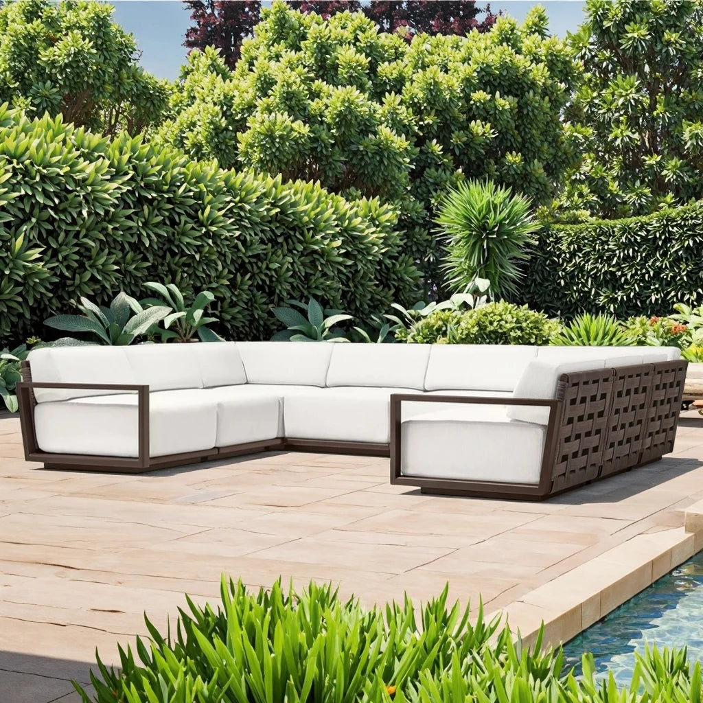 Outdoor U-Shape Sectional Sofa Contemporary Alfresco Outdoor Living Australia
