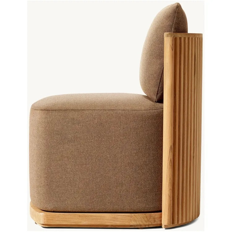 Solid Teak Outdoor Chair Modern Sculptural Alfresco Outdoor Living Australia