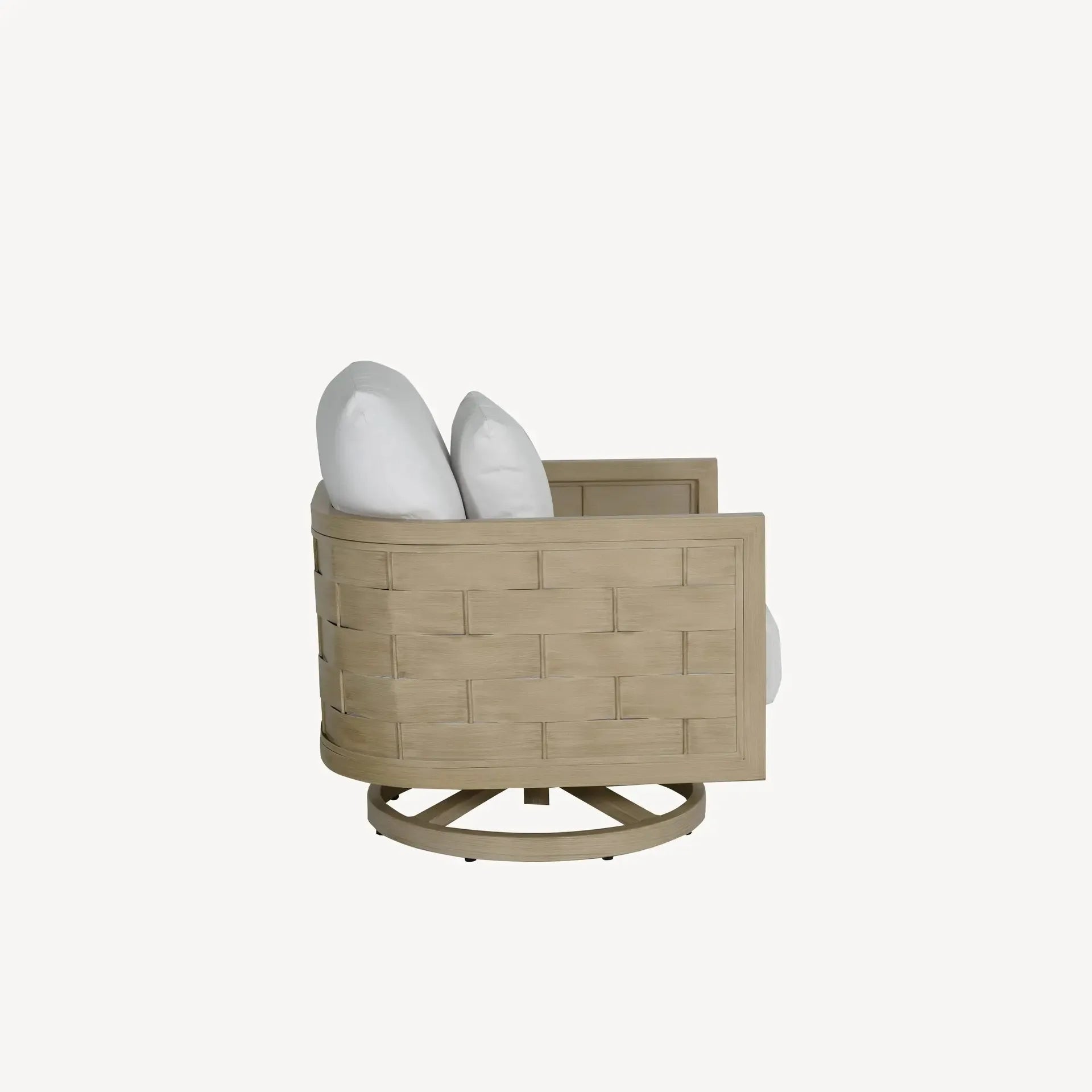 Swivel Lounge Chair Outdoor Armchair Handcrafted Aluminium Alfresco Outdoor Living Australia