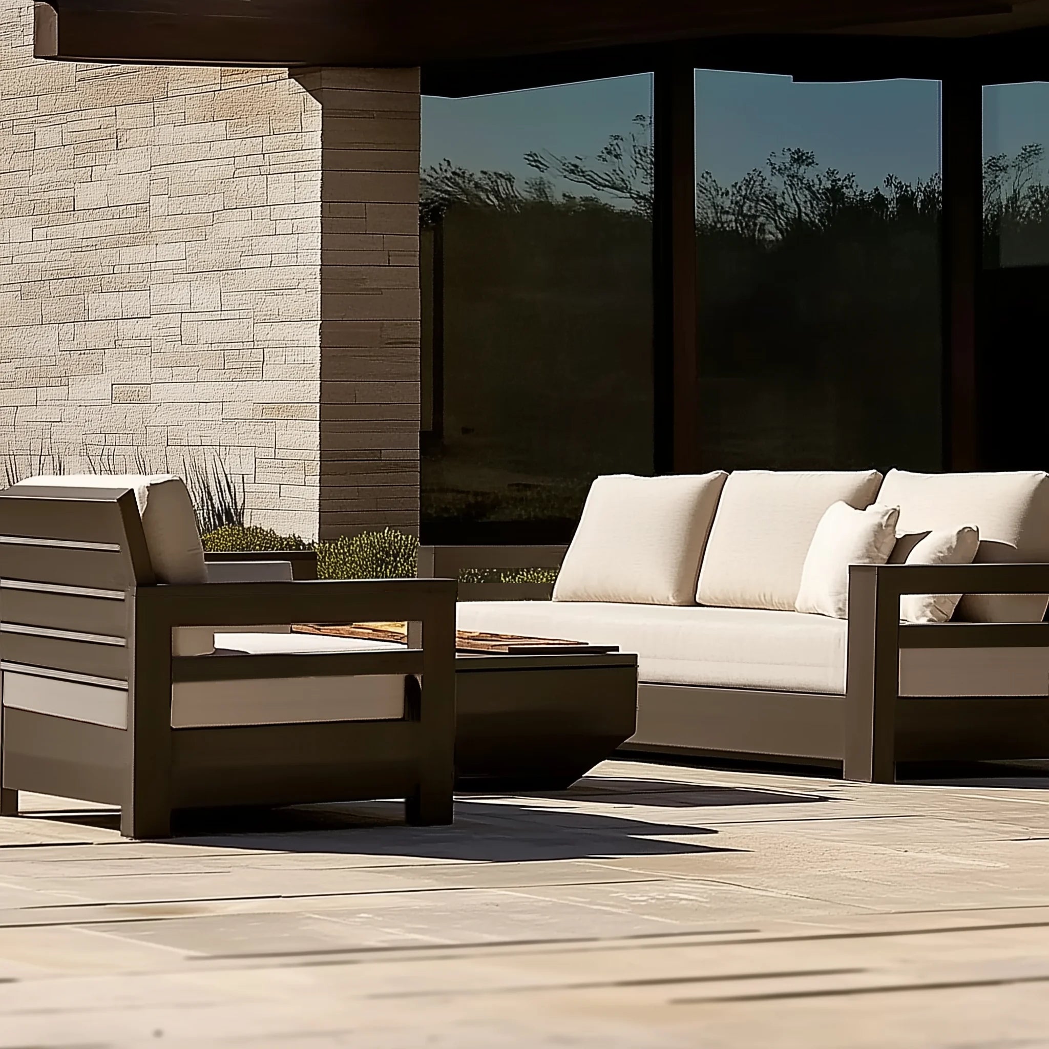 Custom Outdoor Furniture Aluminum Dining Set Modern Alfresco Outdoor Living Australia