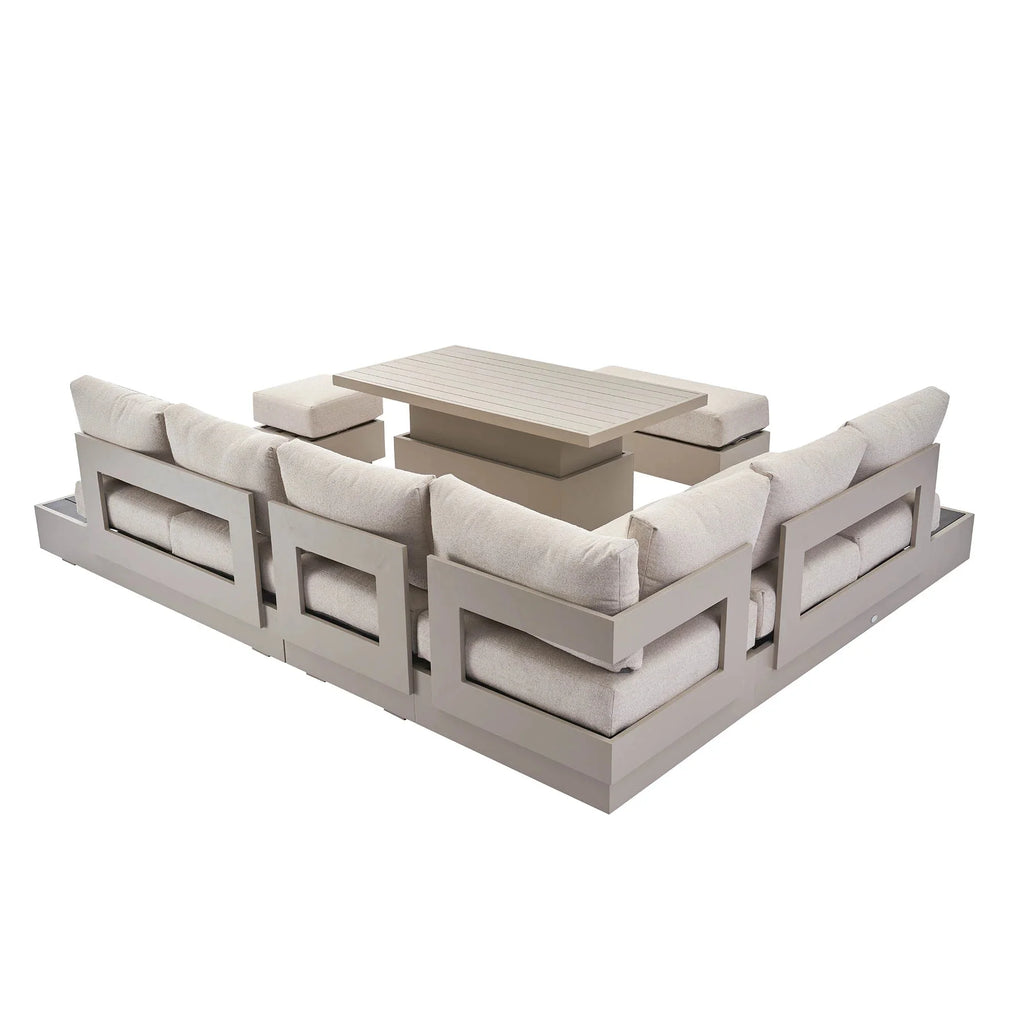 Modular Outdoor Sofa Set L-Shaped Dining Aluminium Alfresco Outdoor Living Australia