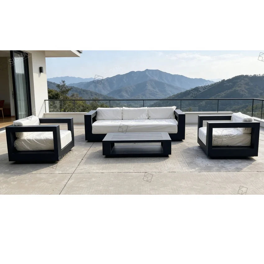 Modern Modular Outdoor Sofa Set Aluminum Waterproof Alfresco Outdoor Living Australia