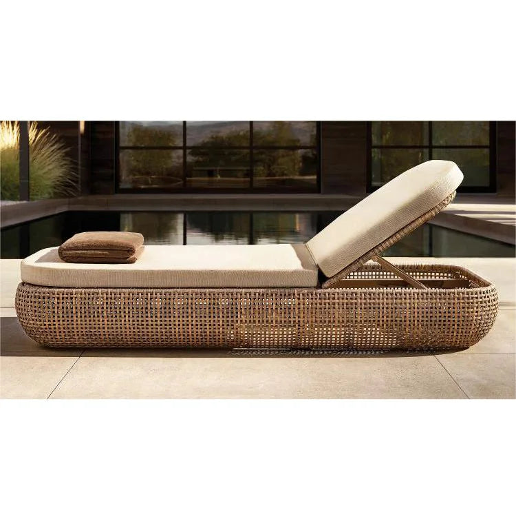 Custom Rattan Chaise Sun Lounger Contemporary Alfresco Outdoor Living Australia