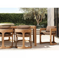 Custom Outdoor Furniture Teak Dining Set Curved Backrest Alfresco Outdoor Living Australia