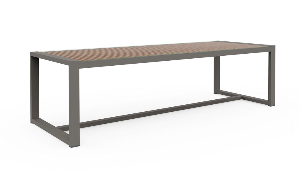 Custom Aluminum Teak Dining Set Modern Coastal Alfresco Outdoor Living Australia