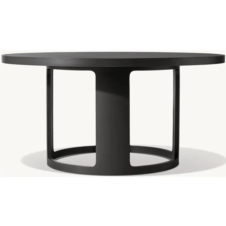 Round Aluminum Outdoor Dining Table Minimalist Alfresco Outdoor Living Australia