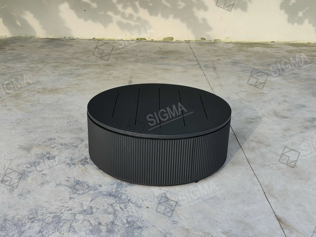 Outdoor Coffee Table Aluminum Fluted Design Alfresco Outdoor Living Australia