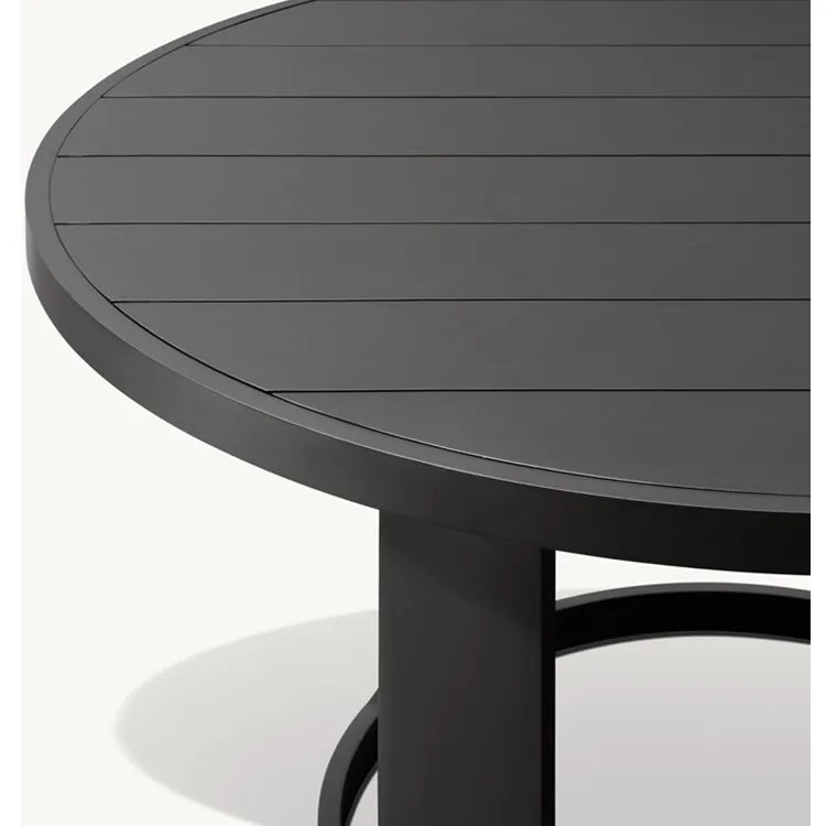 Round Aluminum Outdoor Dining Table Minimalist Alfresco Outdoor Living Australia