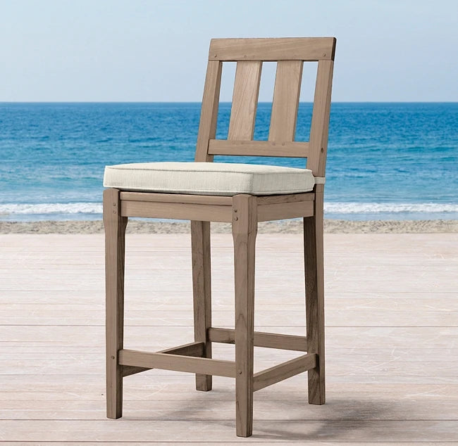 Teak High Seat Bar Stool Traditional Alfresco Outdoor Living Australia