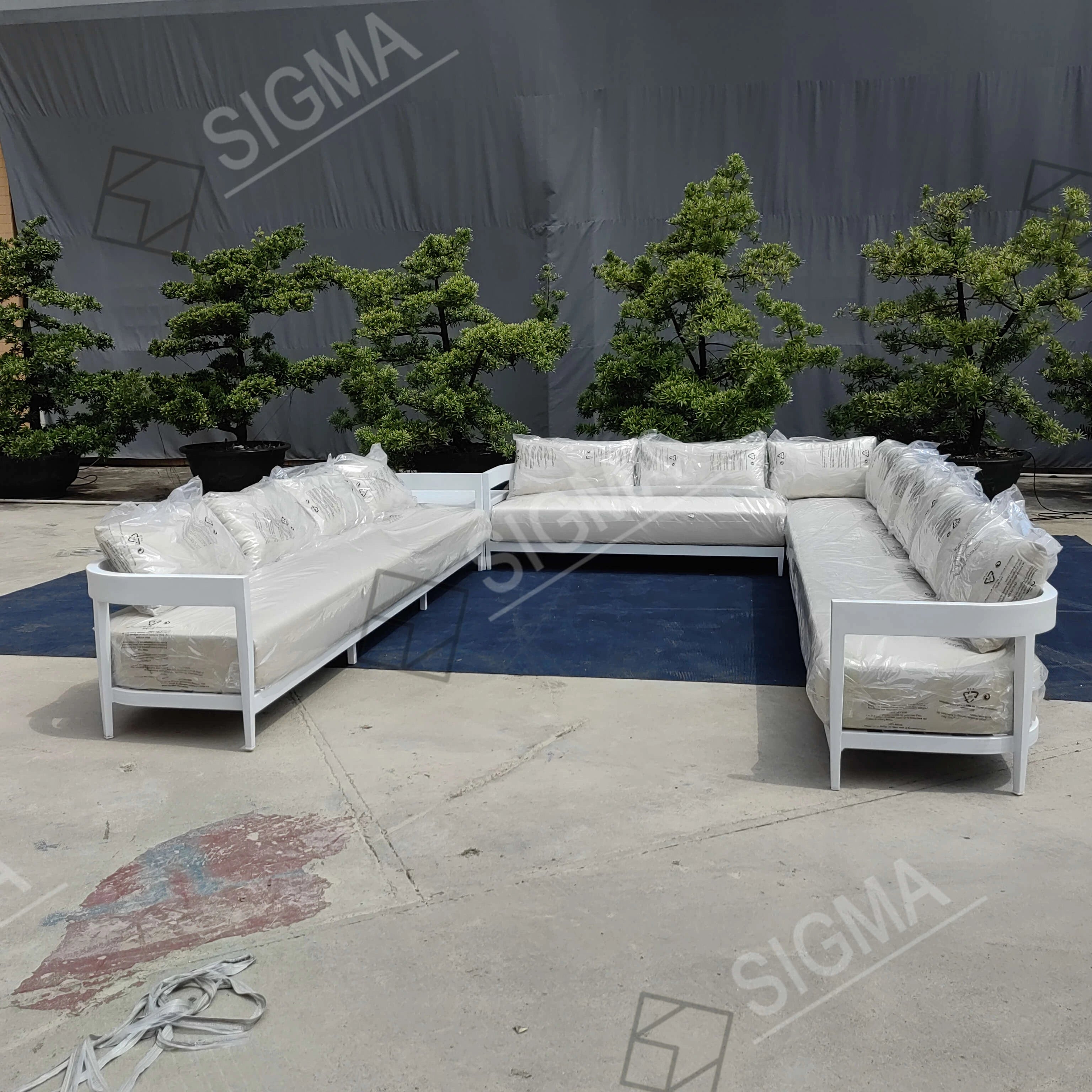 Outdoor Sectional Sofa Contemporary Aluminum Alfresco Outdoor Living Australia