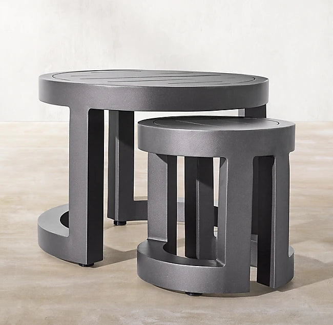 Designer Outdoor Side Table Minimalist Aluminum Alfresco Outdoor Living Australia