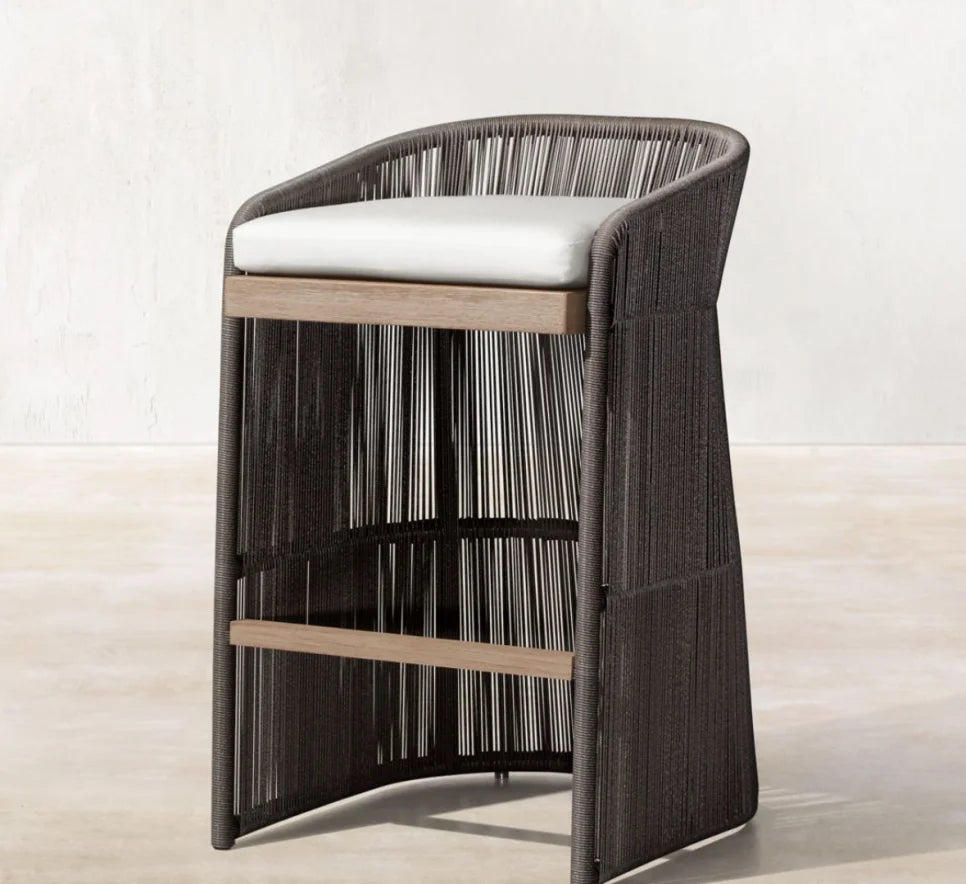 Custom Outdoor Teak Bar Stool Beach Club Alfresco Outdoor Living Australia