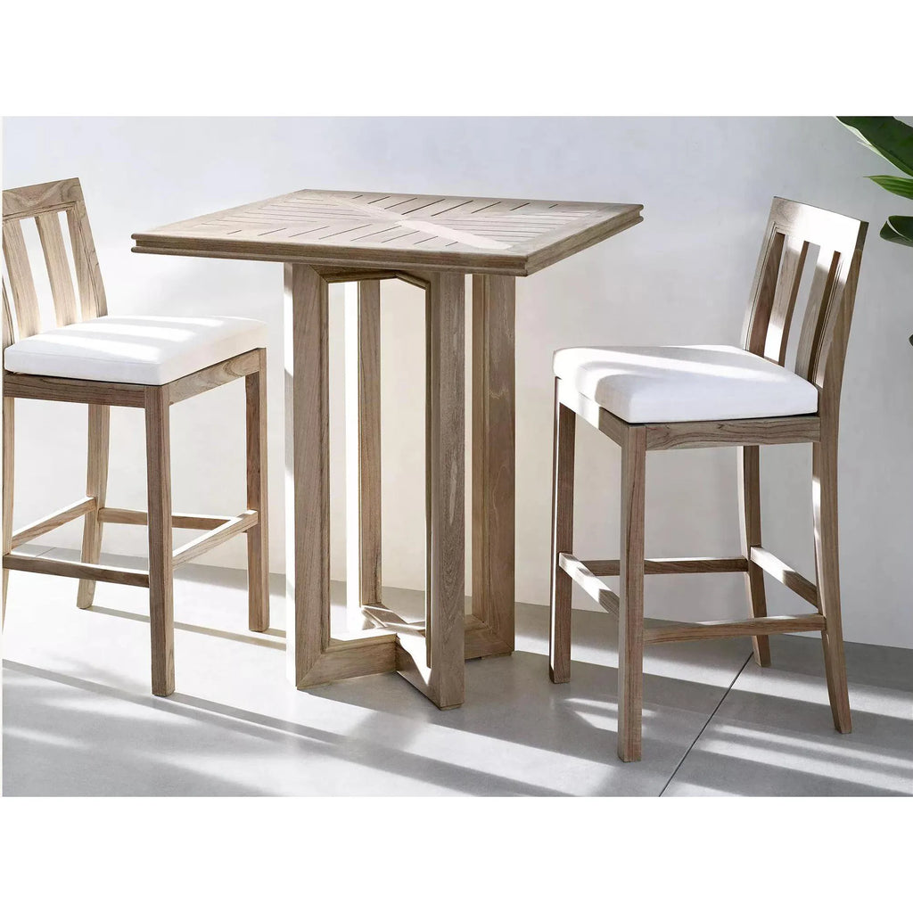 Teak Outdoor Bar Set High Table and Chairs Resort Alfresco Outdoor Living Australia