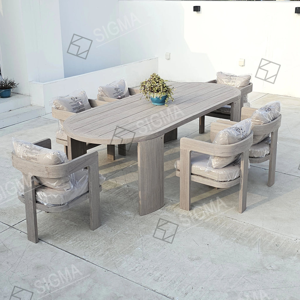 Custom Outdoor Dining Set Oval Handcrafted Alfresco Outdoor Living Australia