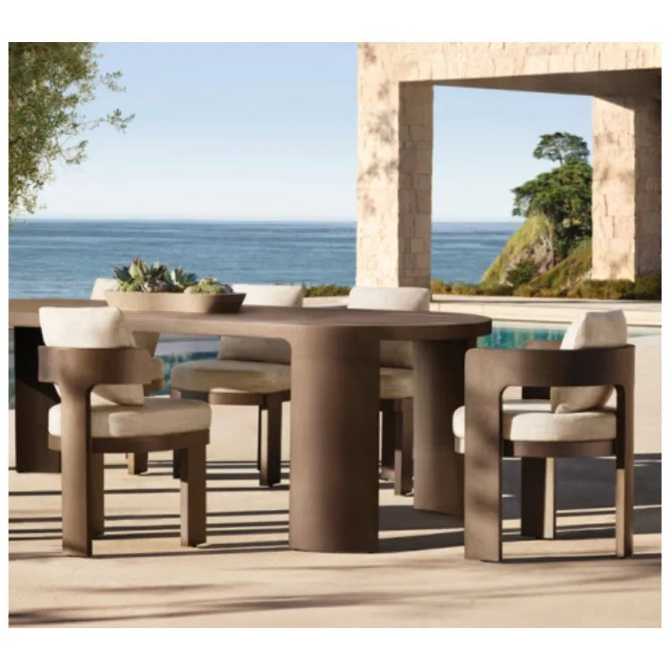 Designer Outdoor Dining Aluminum Set Curved Alfresco Outdoor Living Australia