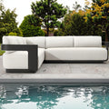 Custom Outdoor Sectional Sofa L-Shape Architectural Aluminum Alfresco Outdoor Living Australia