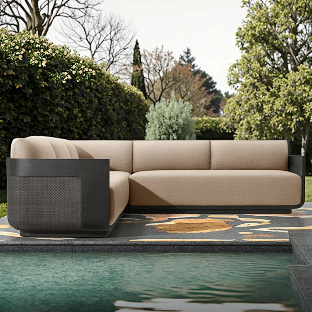 L-Shape Sectional Sofa Custom Outdoor Furniture Modern Alfresco Outdoor Living Australia