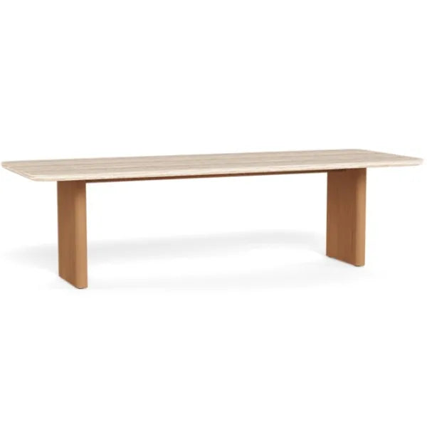Solid Teak Outdoor Dining Table Modern Sculptural Alfresco Outdoor Living Australia