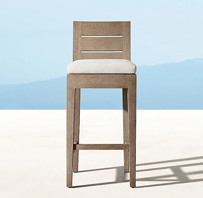 Custom Teak Bar Stool European Bistro Style Alfresco Outdoor Living Australia