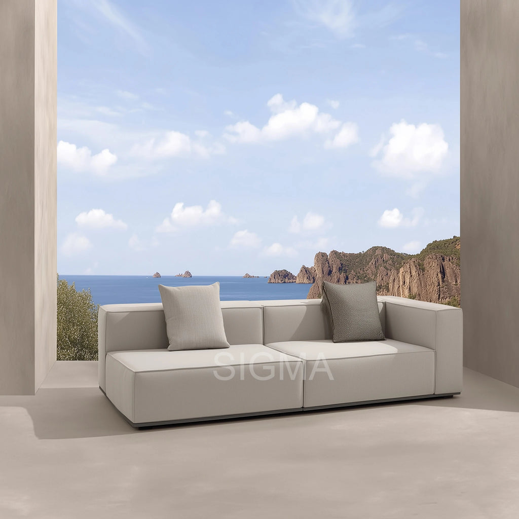 Custom Outdoor Furniture L-Shaped Sofa and Table Set Contemporary Alfresco Outdoor Living Australia
