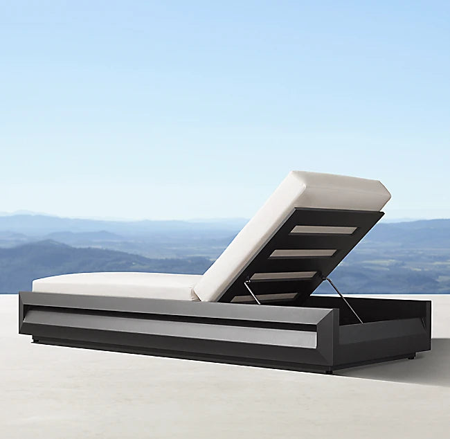 Adjustable Sun Lounger Contemporary Metal Alfresco Outdoor Living Australia