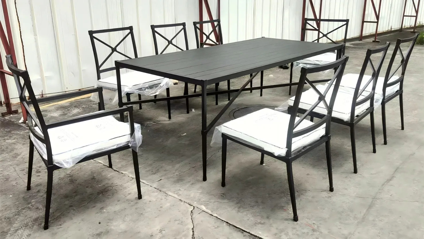 Outdoor Dining Set Cross Back Contemporary Alfresco Outdoor Living Australia