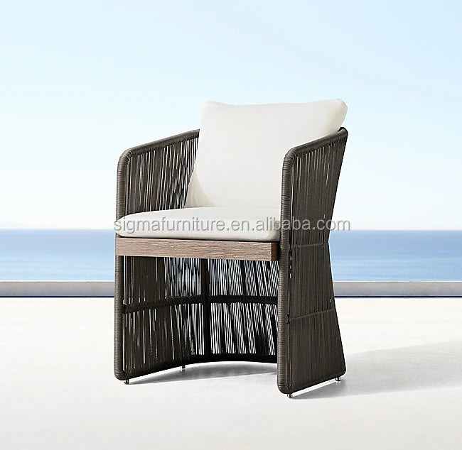 Teak Rope Armchair Designer Outdoor Furniture Alfresco Outdoor Living Australia