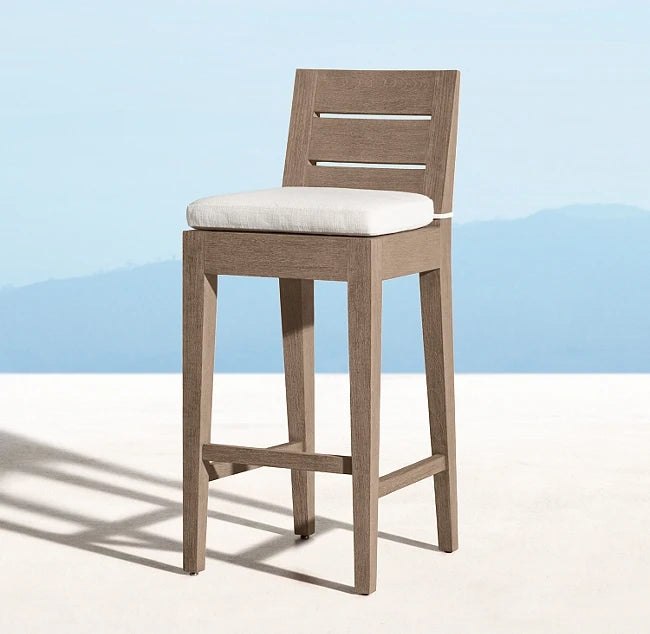 Custom Teak Bar Stool European Bistro Style Alfresco Outdoor Living Australia