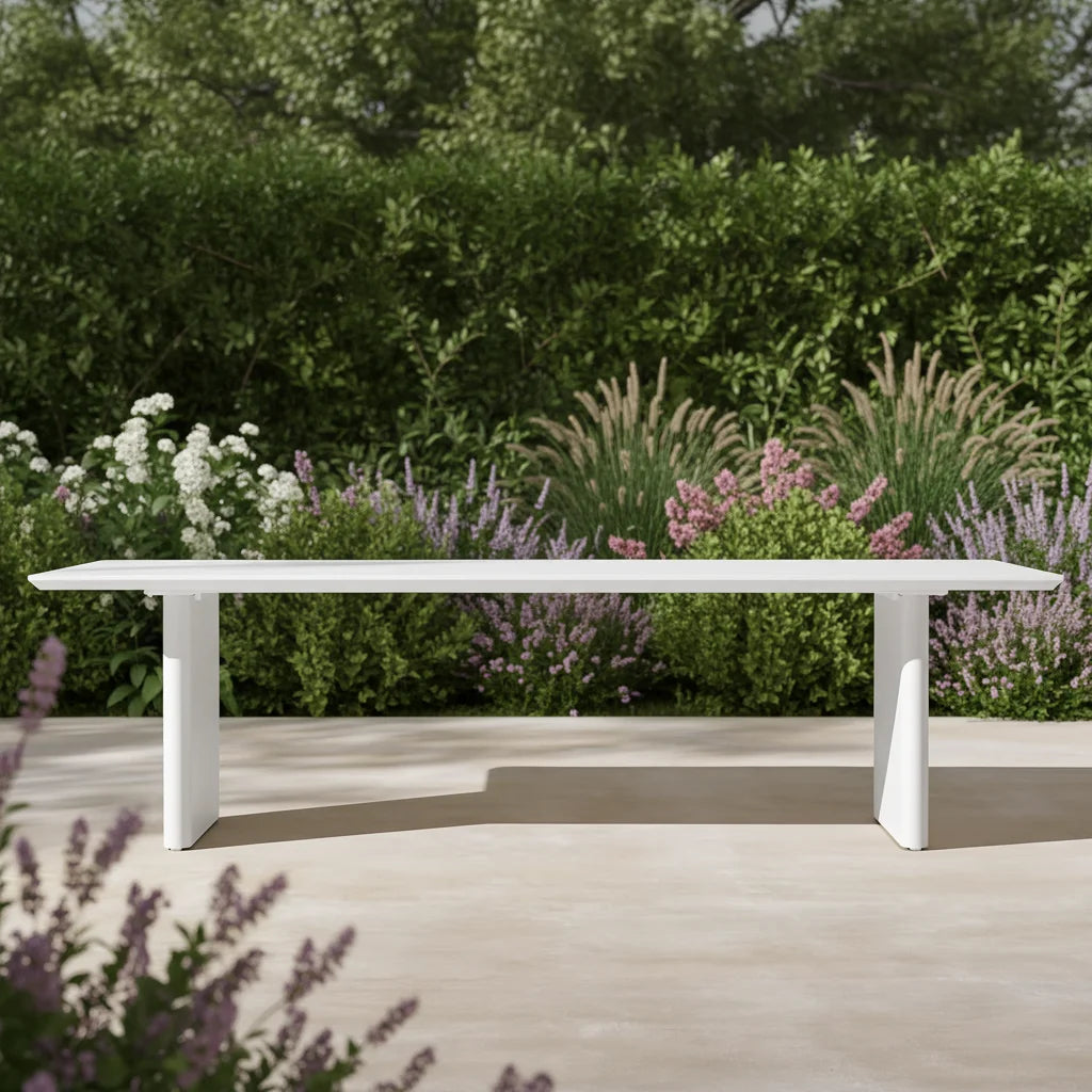 Custom Outdoor Furniture Aluminum Rectangle Dining Table Handcrafted Alfresco Outdoor Living Australia