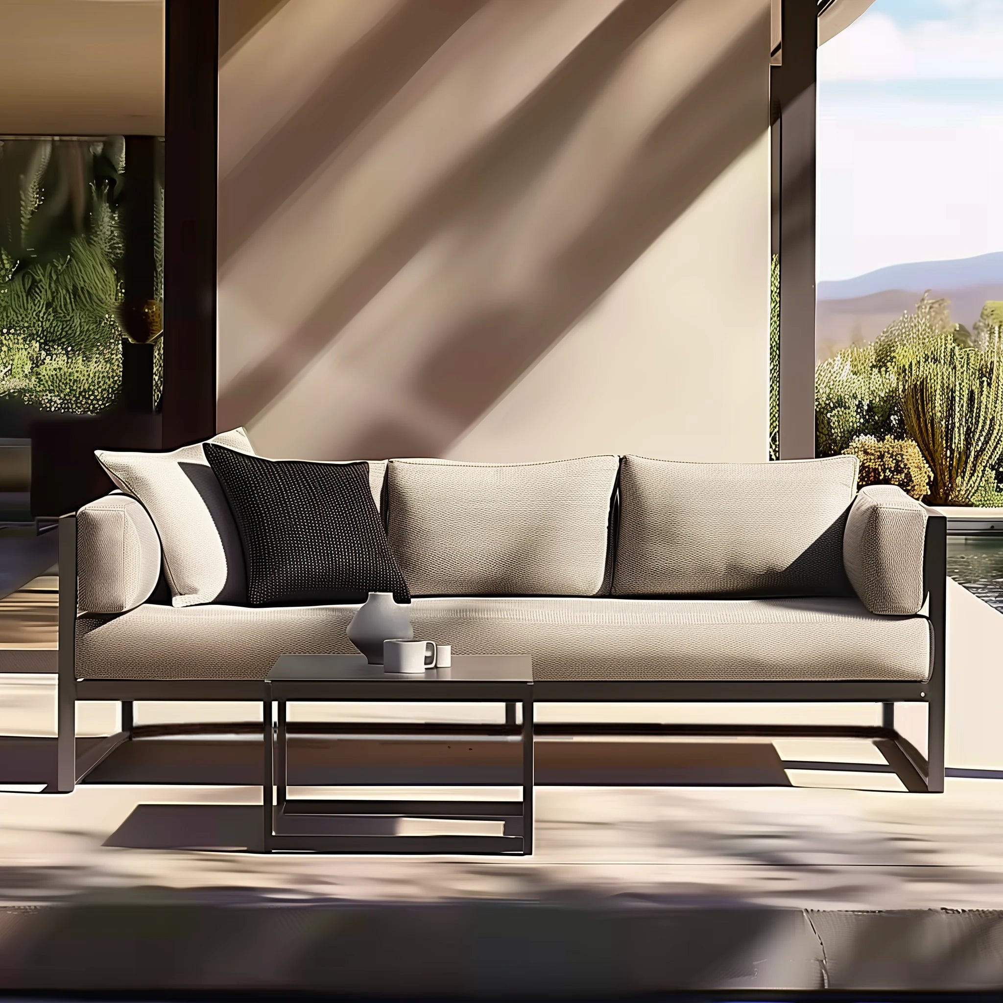 Designer Outdoor Furniture Aluminum Sofa Modern Alfresco Outdoor Living Australia