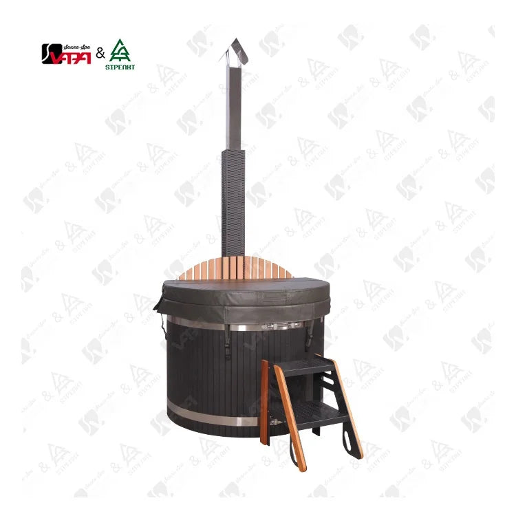 Contemporary Stainless Steel Firewood Hot Tub Alfresco Outdoor Living Australia