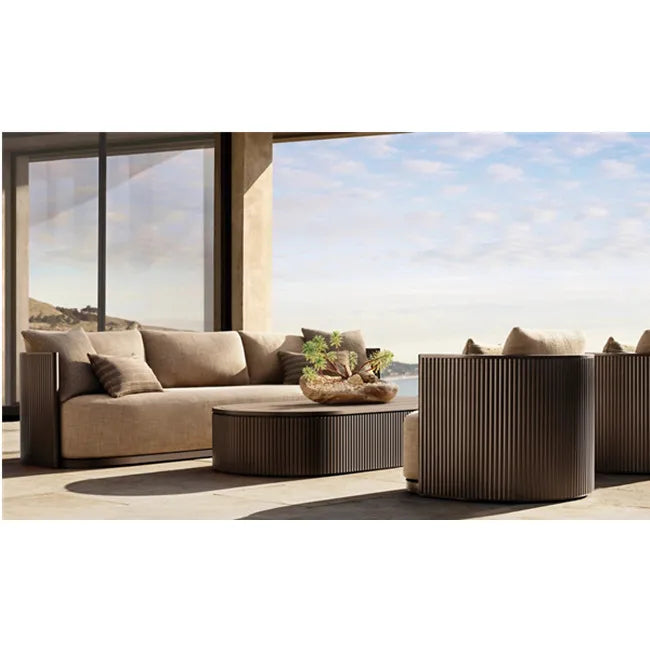 Custom Outdoor Furniture Aluminum Sofa Curved Alfresco Outdoor Living Australia
