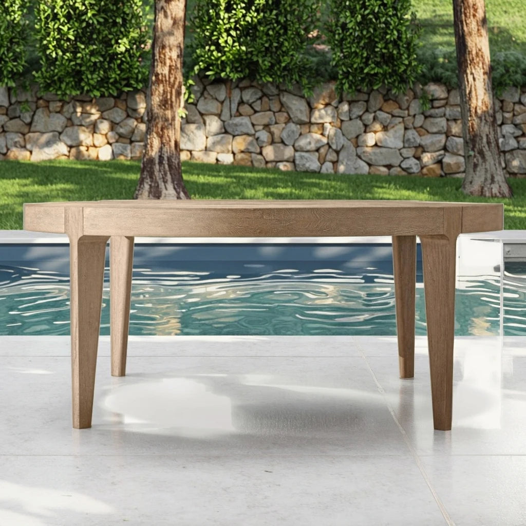 Custom Teak Dining Table Round Contemporary Alfresco Outdoor Living Australia
