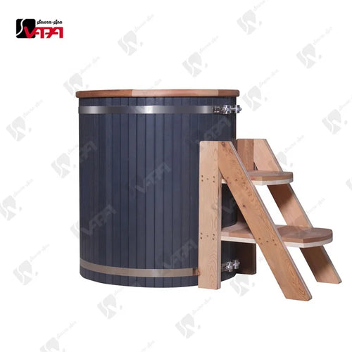 Cold Plunge Tub Stainless Steel Red Cedar Finish Alfresco Outdoor Living Australia