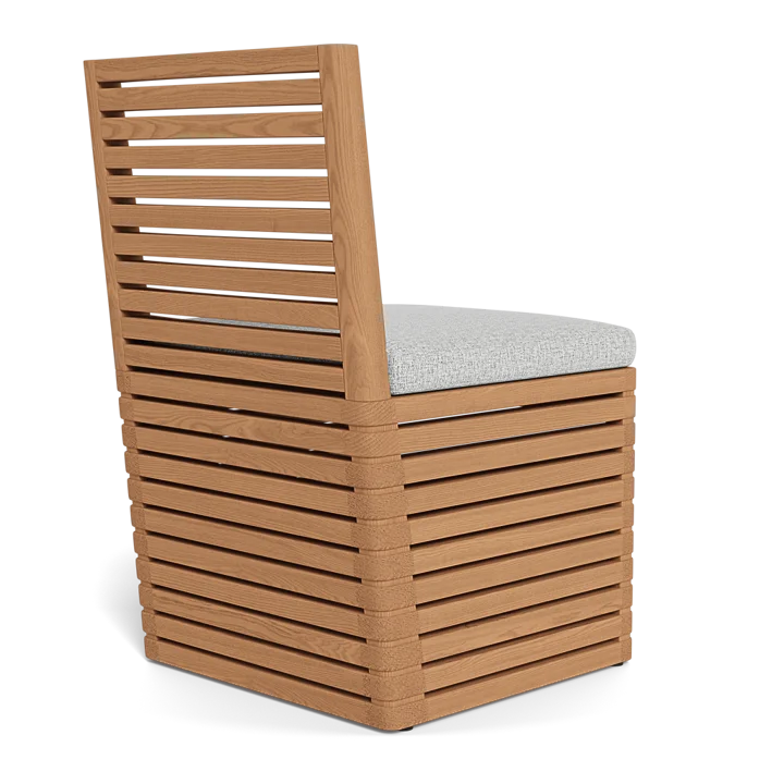 Teak Dining Chair Armless Solid Wood Alfresco Outdoor Living Australia