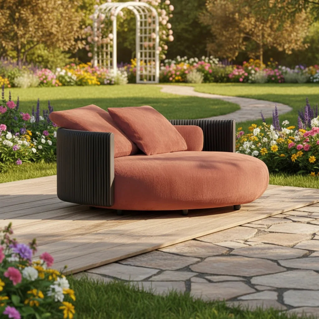 Hand-woven Aluminium Daybed Contemporary Alfresco Outdoor Living Australia